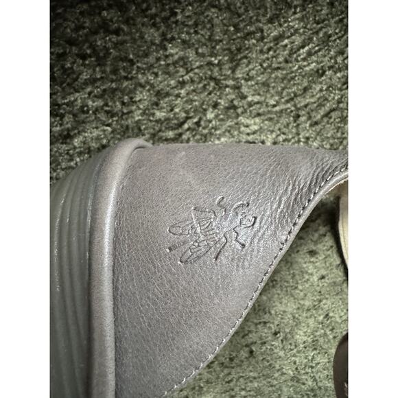 Fly London Yosi Snakeskin Gray White Wedge Open Toe Sandals Size 39 US 8-8.5 New - Picture 7 of 9